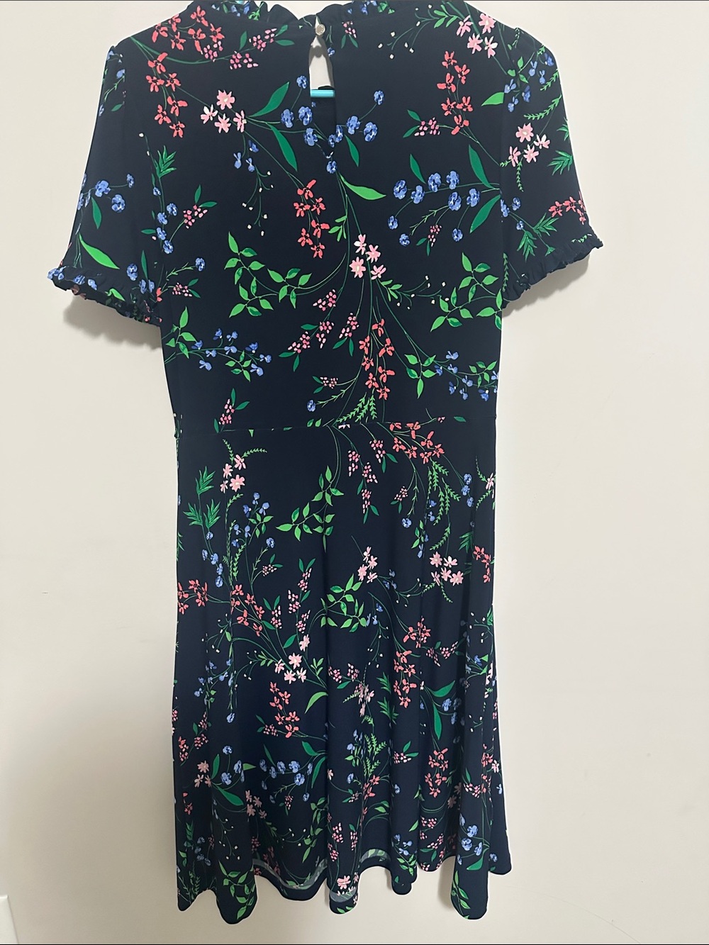 Tommy Hilfiger Navy Floral Keyhole Midi Dress
